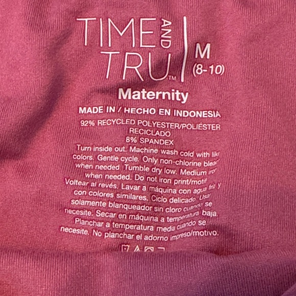 Time and Tru Pink Maternity Tee womens medium blessed mama - Picture 2 of 8